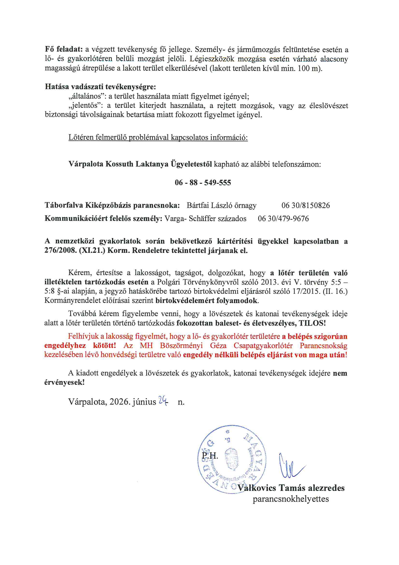 Lőtérértesítő