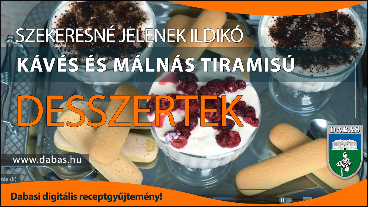 Szekeresné Jelenek Ildikó – Kávés és málnás tiramisú