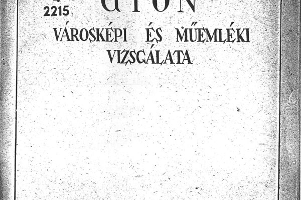 Gyón városképi és műemléki vizsgálata 1954.