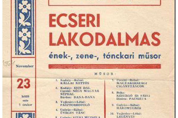 Az „Ecseri lakodalmas” című film dabasi forgatása