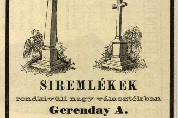 A Halász család síremlékei a gyóni köztemetőben