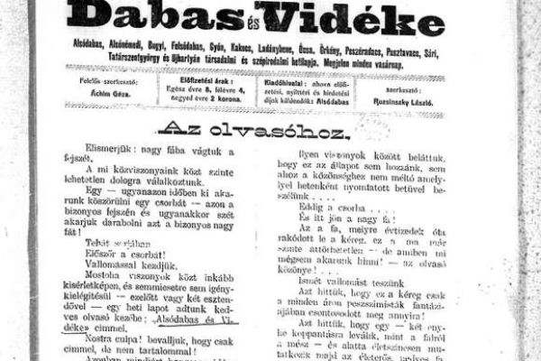 Dabas és Vidéke Társadalmi és Szépirodalmi Hetilap (1908)
