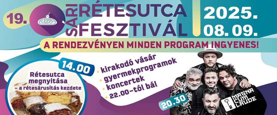 19. RÉTESUTCA FESZTIVÁL – Ízek, élmények, ritmusok!
