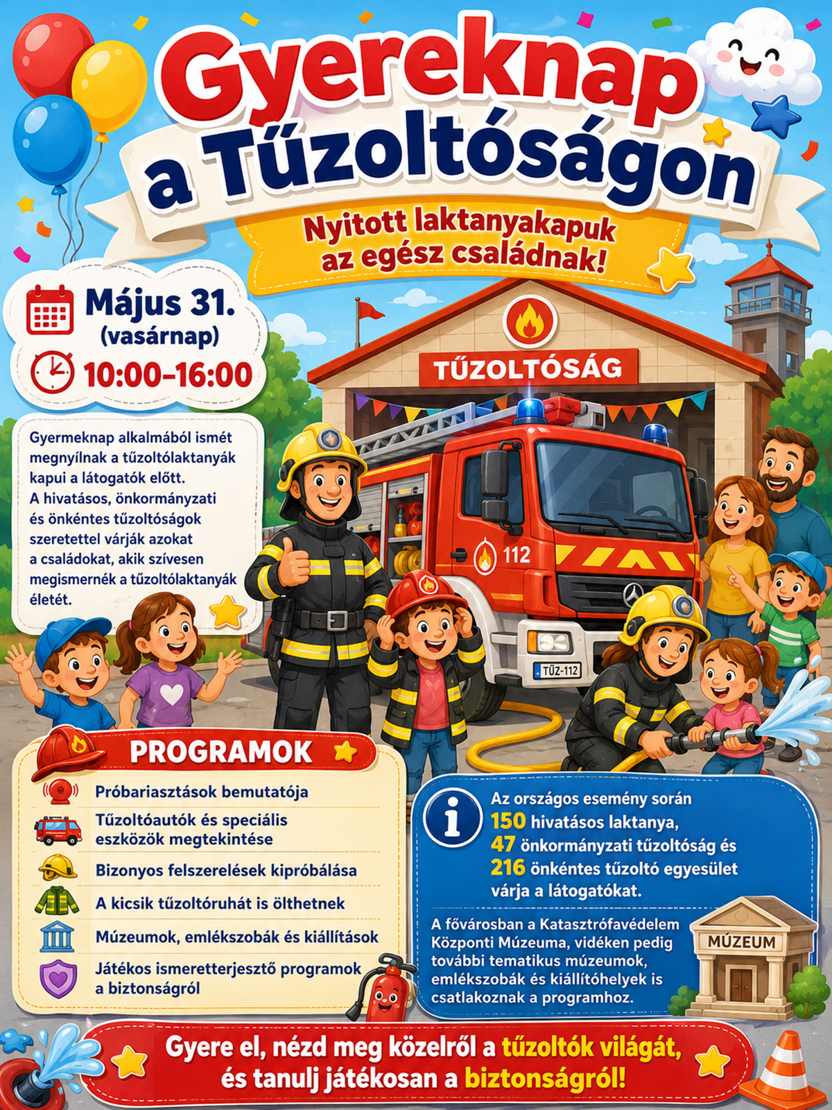 Gyereknap a Tűzoltóságon
