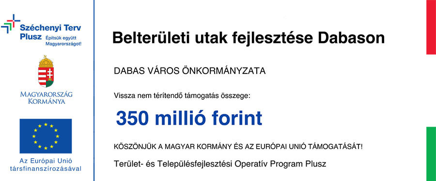 Belterületi utak fejlesztése Dabason