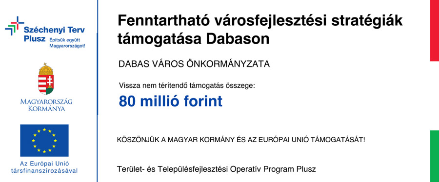 Fenntartható városfejlesztési stratégiák támogatása Dabason