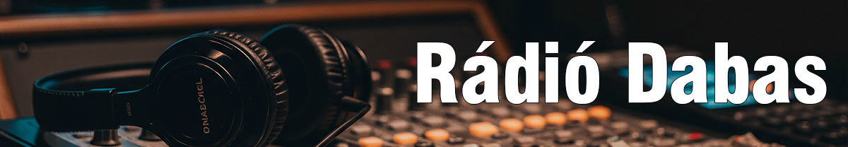 A Rádió Dabas oldal header képe, ami illusztráció és egy fejhalgatót és egy hangkeverőpultot mutat.