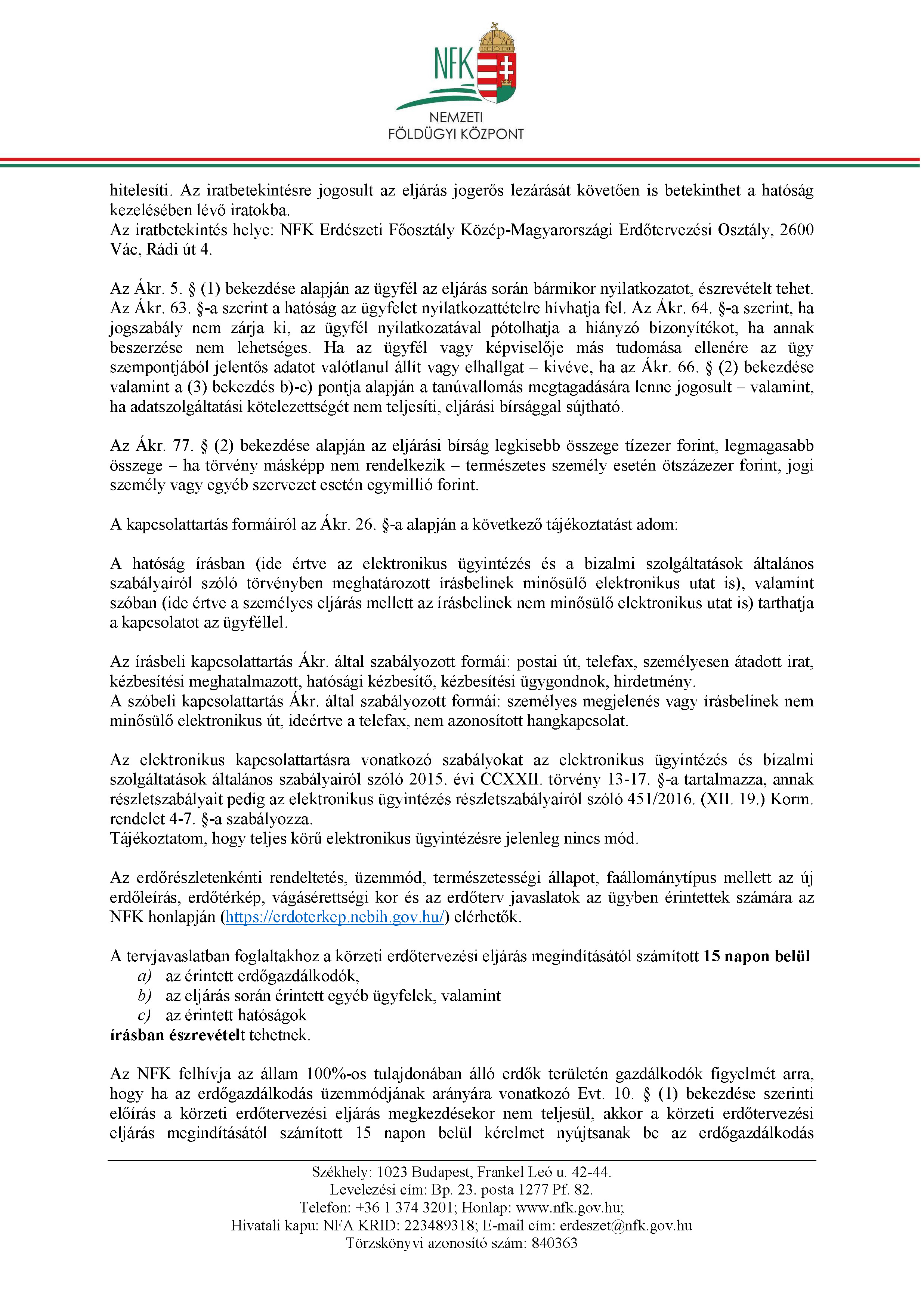 Pusztavacsi erdotervezesi korzet hirdetmeny Oldal 2